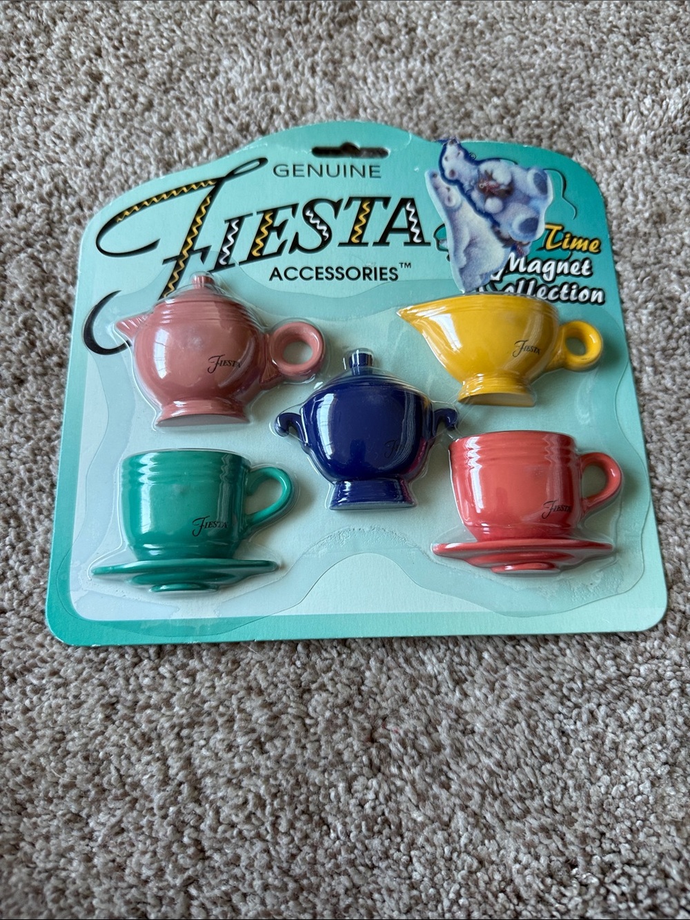 Fiesta Tea time Magnets - Yellow, Blue, Green, Coral, Pink